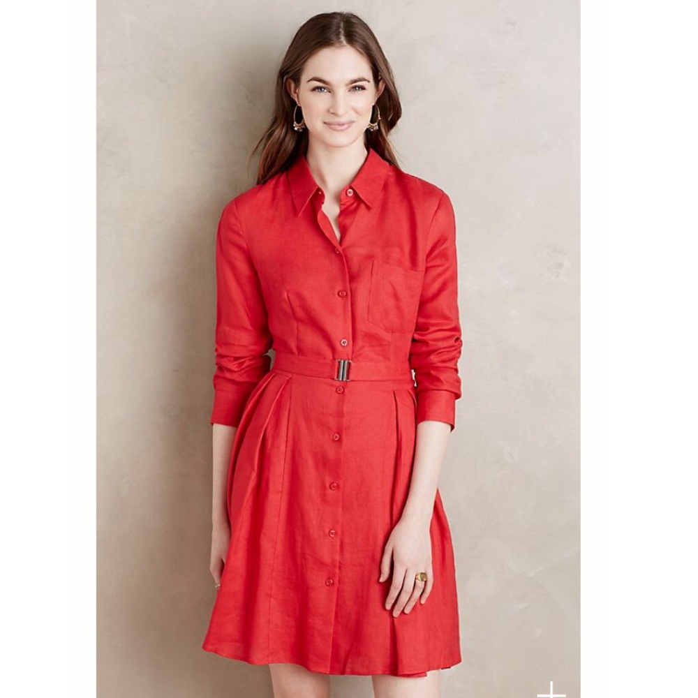 Anthropologie Laila linen shirtdress - HD in Paris